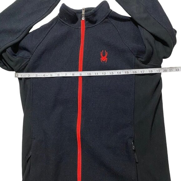 Spyder Big Boys Constant Black Red Full Zip Stryke Lined Sweater Jacket Size XL - Picture 6 of 13